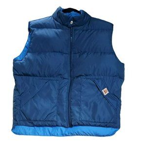 Vintage Academy Broadway Retro Style Reversible Men's Down Vest Size Large-READ
